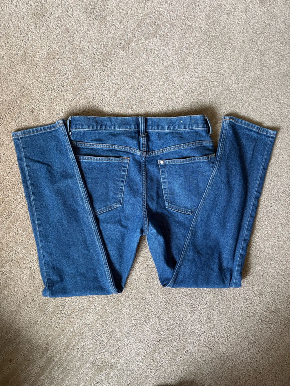 H&M Men's Straight Dark Blue Denim Jeans